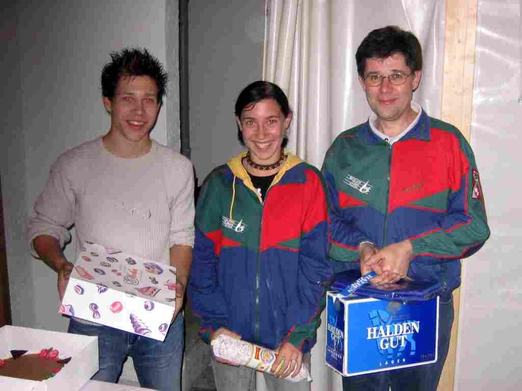 Die Sieger "Sbongebobs": Michael, Martina und Vater Ruedi Heierli